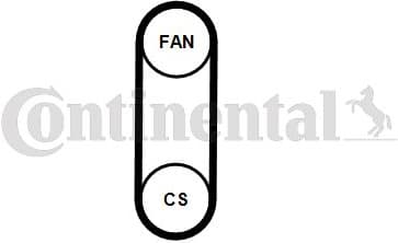 V-ribbed Belt 4PK711 ELAST - image 2