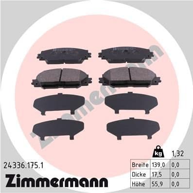 Brake Pad Set, disc brake 24336.175.1