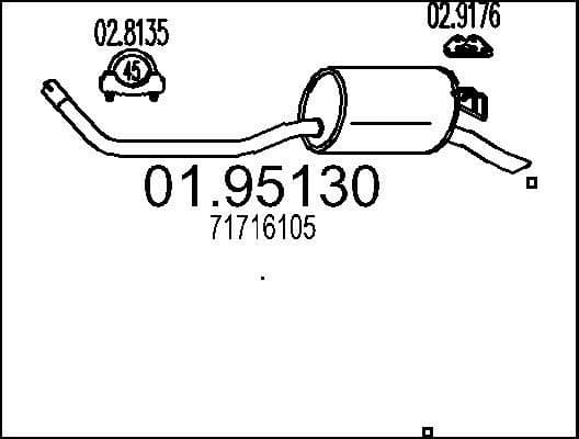 Rear Muffler 01.95130