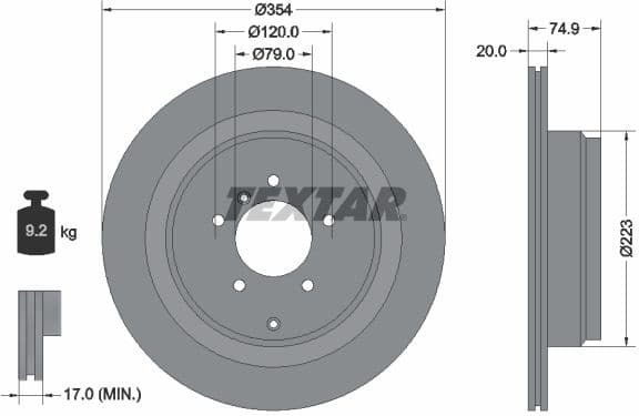 Brake Disc PRO 92175503