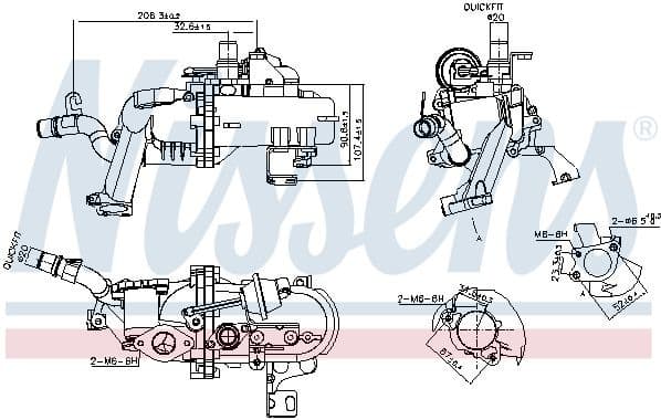 Cooler, exhaust gas recirculation ** FIRST FIT ** 989285