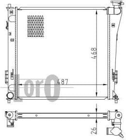 Radiator, engine cooling LORO 019-017-0022-B - image 2