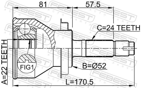 Joint Kit, drive shaft 0110-J210 - image 2