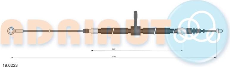 Cable Pull, parking brake 19.0223
