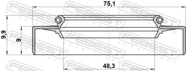 Seal Ring, wheel hub 95GDS-50750910X - image 2