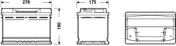 Starter Battery EXCELL ** EB741 - image 2