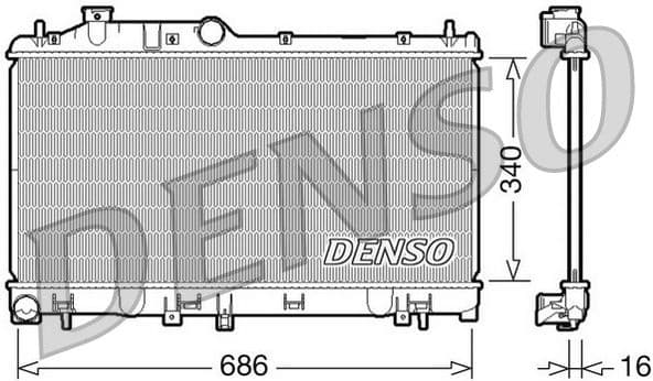 Radiator, engine cooling DRM36007