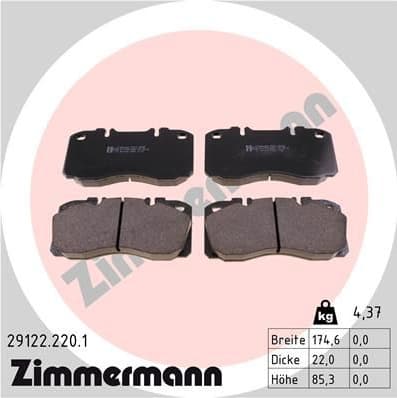 Brake Pad Set, disc brake 29122.220.1