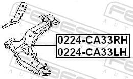 Control/Trailing Arm, wheel suspension 0224-CA33LH - image 2