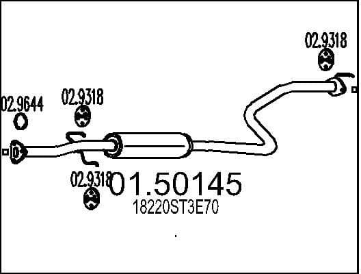 Centre Muffler 01.50145