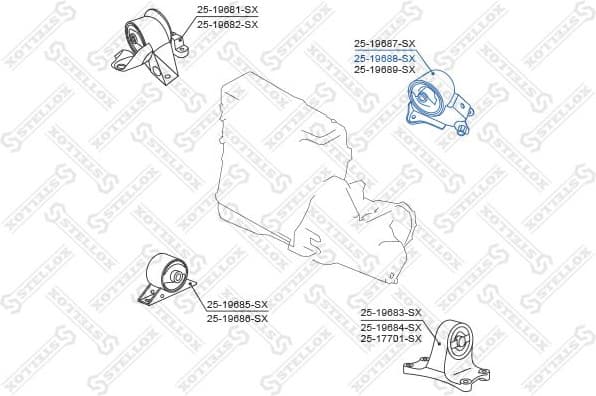 Mounting, engine 25-19688-SX - image 2
