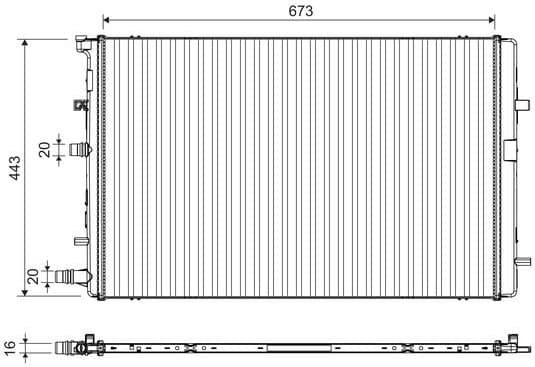 Radiator, engine cooling 701395