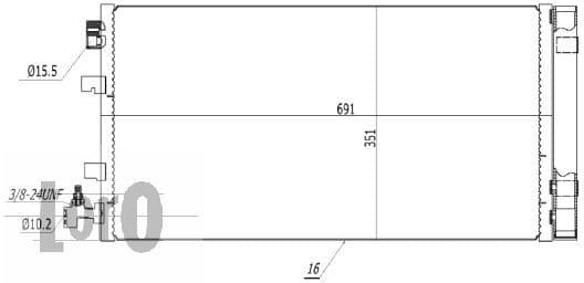 Condenser, air conditioning LORO 042-016-0034 - image 2