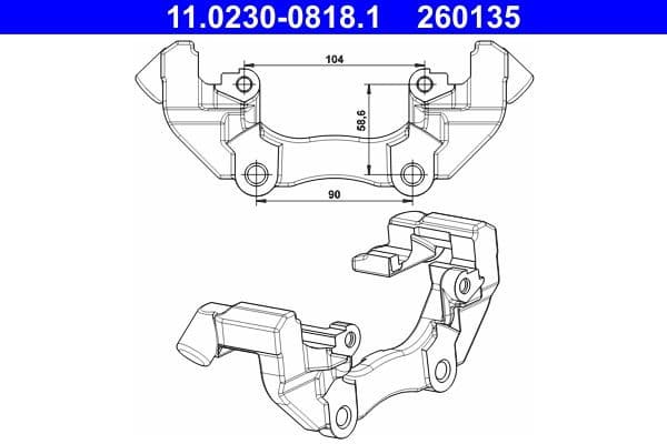 Bracket, brake caliper 11.0230-0818.1