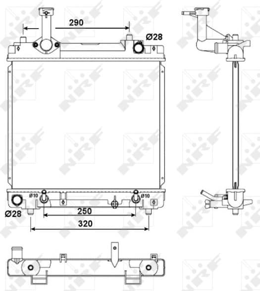 Radiator, engine cooling 53079