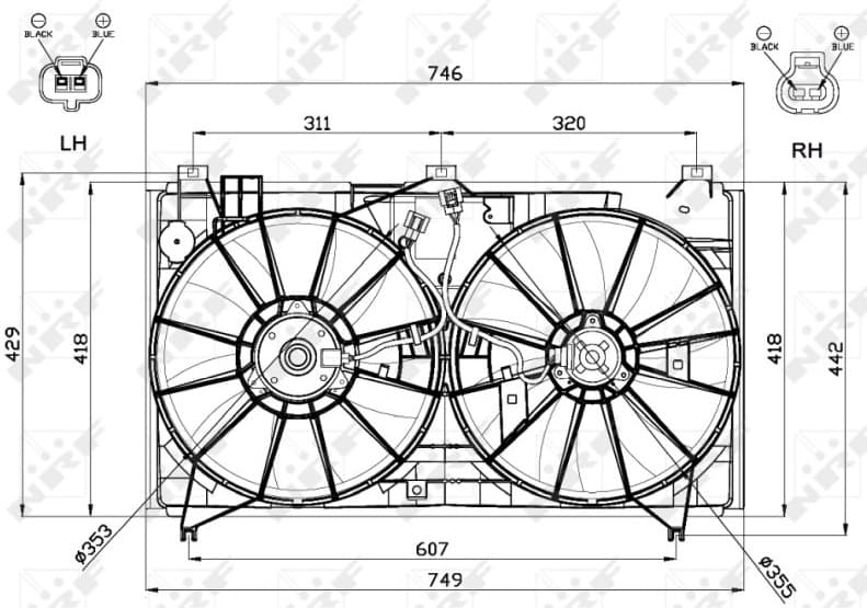 Fan, engine cooling 47580