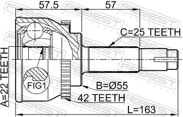 Joint Kit, drive shaft 0210-060A42 - image 2