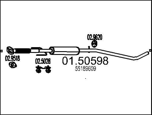 Centre Muffler 01.50598