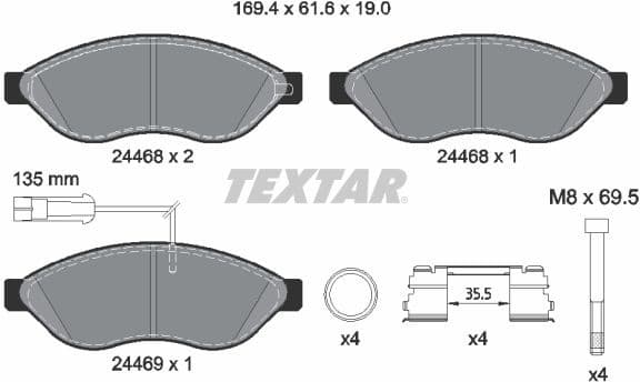 Brake Pad Set, disc brake Q+ 2446807 - image 2