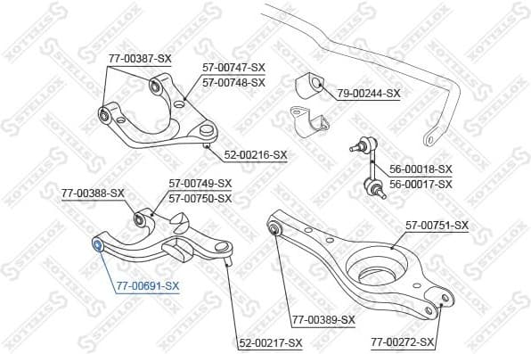 Mounting, control/trailing arm 77-00691-SX - image 2