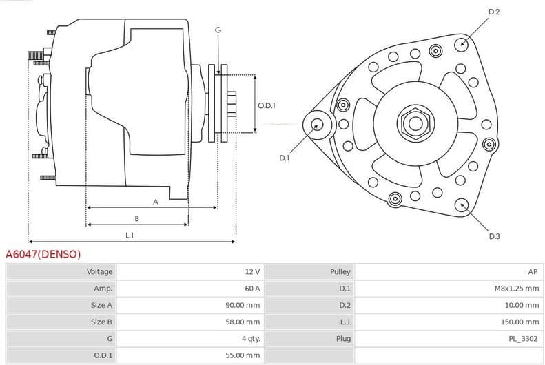 Alternator Denso A6047(DENSO) - image 5