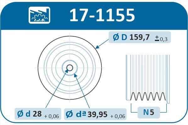 Belt Pulley, crankshaft Technology & Quality, Made in Spain 17-1155 - image 2