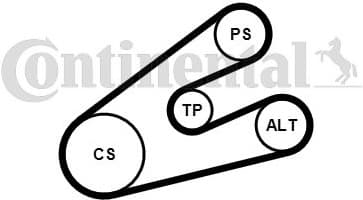 V-ribbed Belt Set 6PK1453K1 - image 2