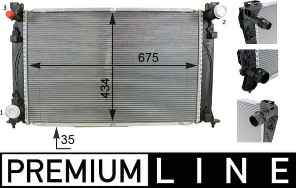 Radiator, engine cooling BEHR *** PREMIUM LINE *** CR 79 000P