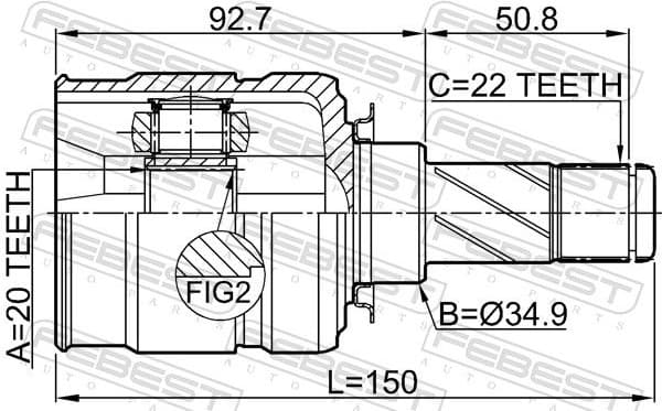 Joint Kit, drive shaft 1811-A12 - image 2
