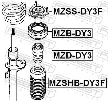 Rubber Buffer, suspension MZD-DY3 - image 2