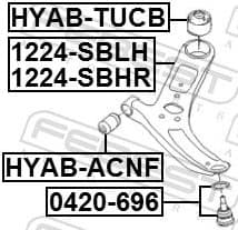 Control/Trailing Arm, wheel suspension 1224-SBRH - image 2