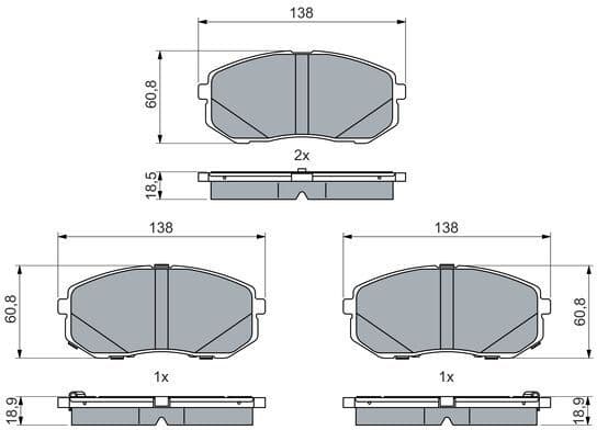 Brake Pad Set, disc brake 0986460077
