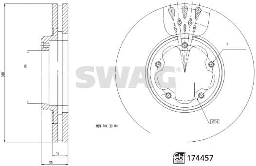Brake Disc 33 10 2209 - image 3
