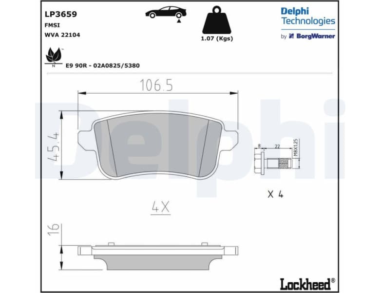 Brake Pad Set, disc brake LP3659