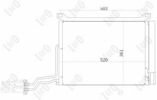 Condenser, air conditioning LORO 032-016-0003 - image 2