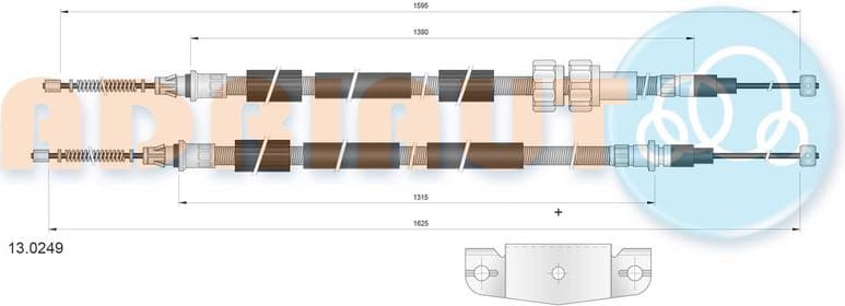 Cable Pull, parking brake 13.0249