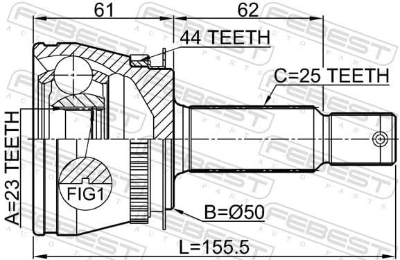 Joint Kit, drive shaft 1210-LANA44 - image 2