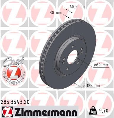 Brake Disc COAT Z 285.3543.20