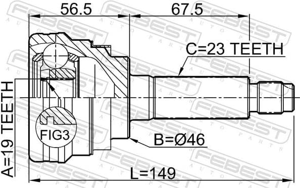 Joint Kit, drive shaft 1110-M100 - image 2