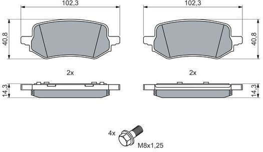 Brake Pad Set, disc brake 0986460049