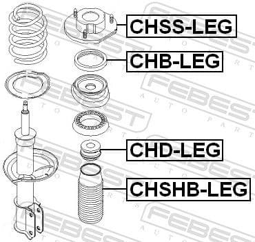 Rolling Bearing, suspension strut support mount CHB-LEG - image 2