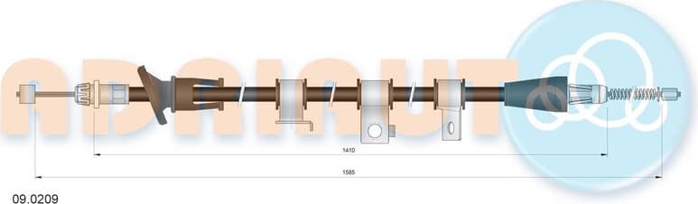 Cable Pull, parking brake 09.0209