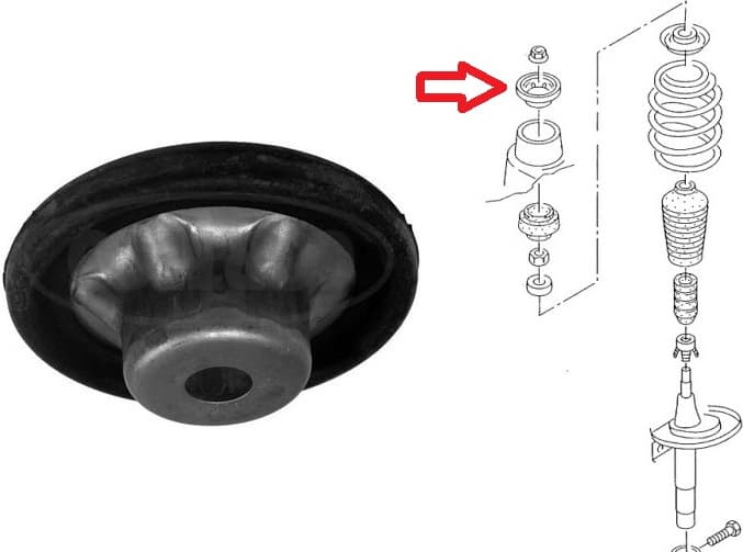 Shock absorber mounting front 80001222