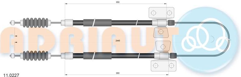 Cable Pull, parking brake 11.0227
