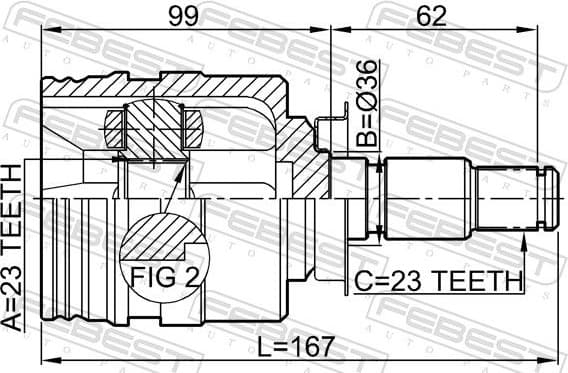 Joint Kit, drive shaft 0111-SXA10RH - image 2