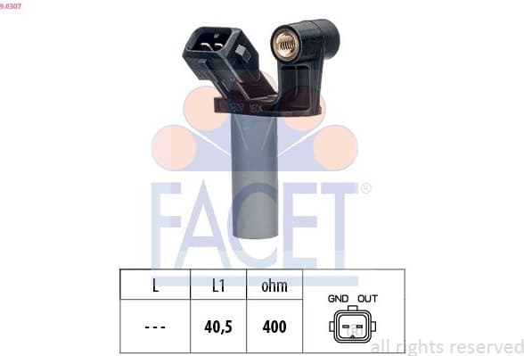 Sensor, crankshaft pulse Made in Italy - OE Equivalent 9.0307