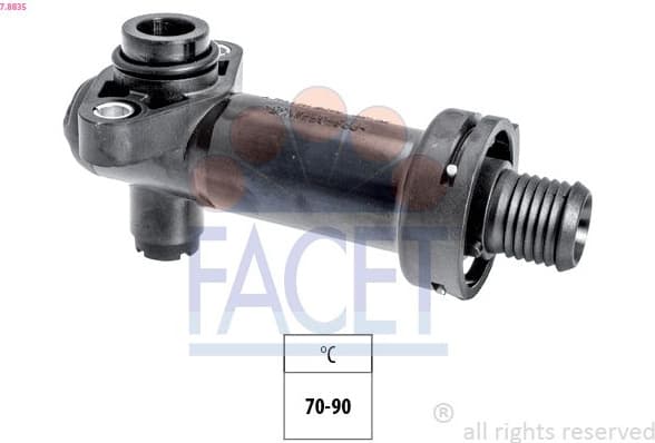 Thermostat, exhaust gas recirculation cooling Made in Italy - OE Equivalent 7.8835