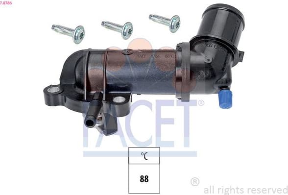 Thermostat, coolant Made in Italy - OE Equivalent 7.8786