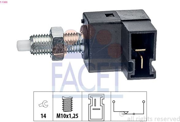Stop Light Switch Made in Italy - OE Equivalent 7.1300