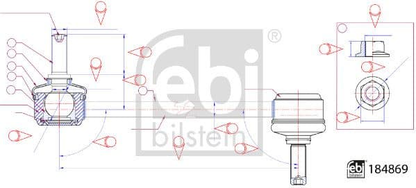 Link/Coupling Rod, stabiliser bar 184869
